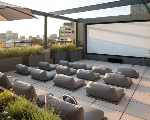 Modern living room with TV unit